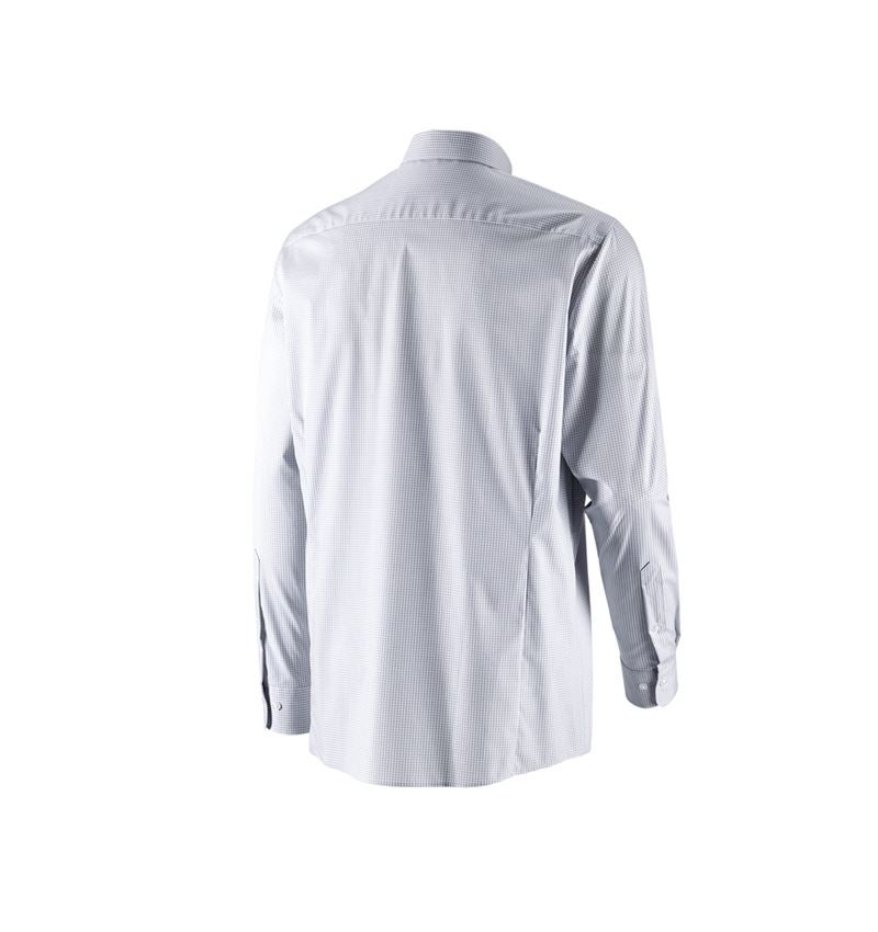 Hauts: e.s. Chemise de travail cotton stretch comfort fit + gris brume à carreaux 5