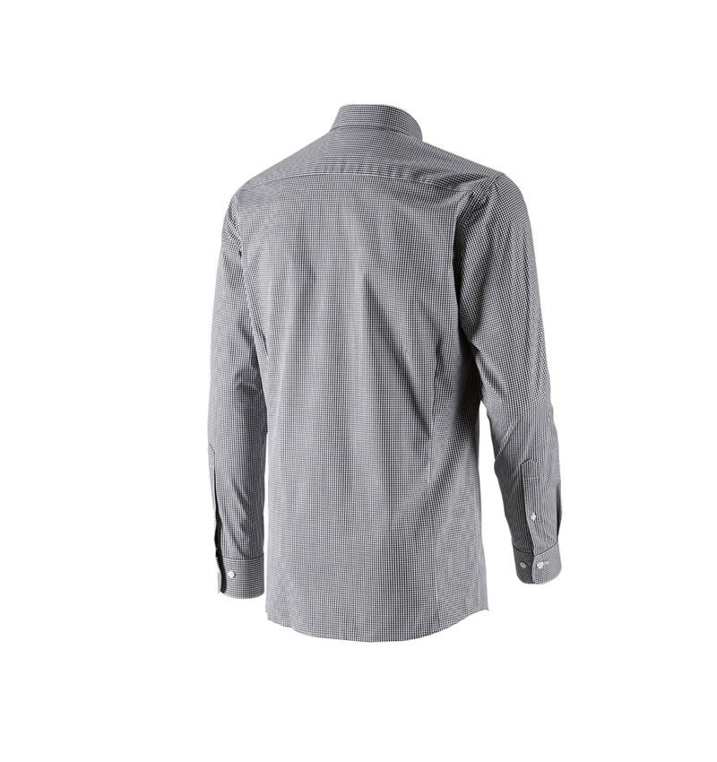 Shirts & Co.: e.s. Business Hemd cotton stretch, slim fit + schwarz kariert 6