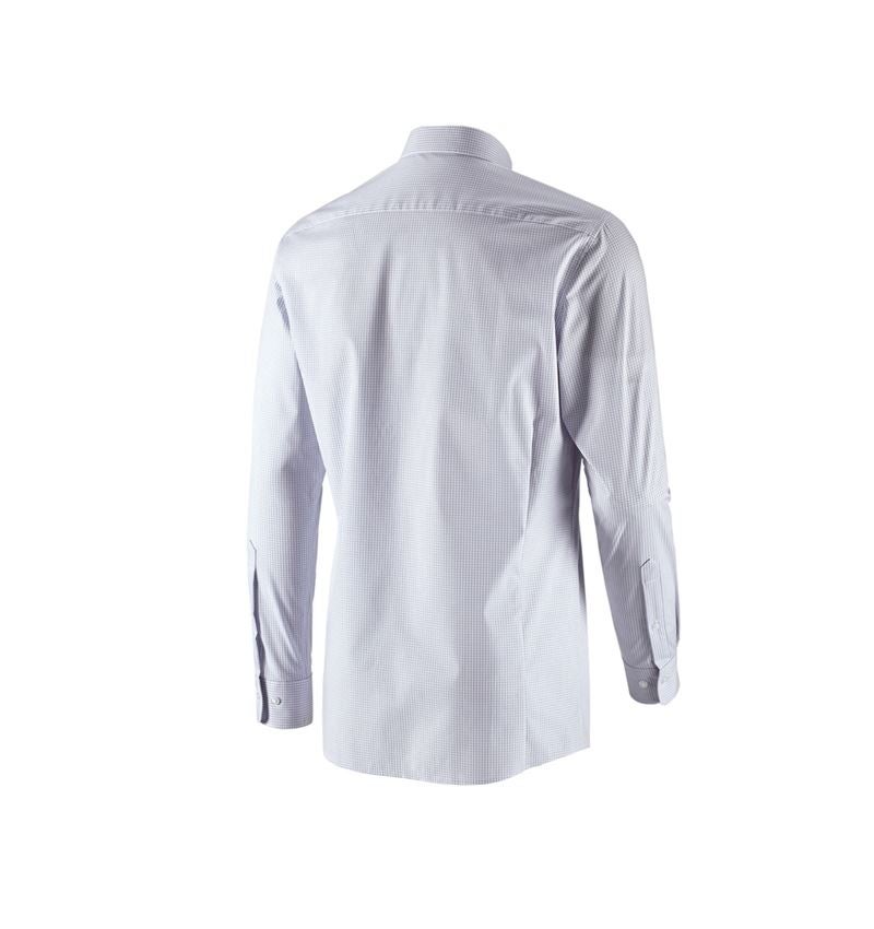 Shirts & Co.: e.s. Business Hemd cotton stretch, slim fit + nebelgrau kariert 3
