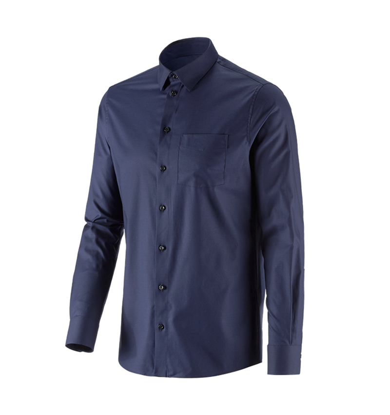 Shirts & Co.: e.s. Business Hemd cotton stretch, regular fit + dunkelblau 4