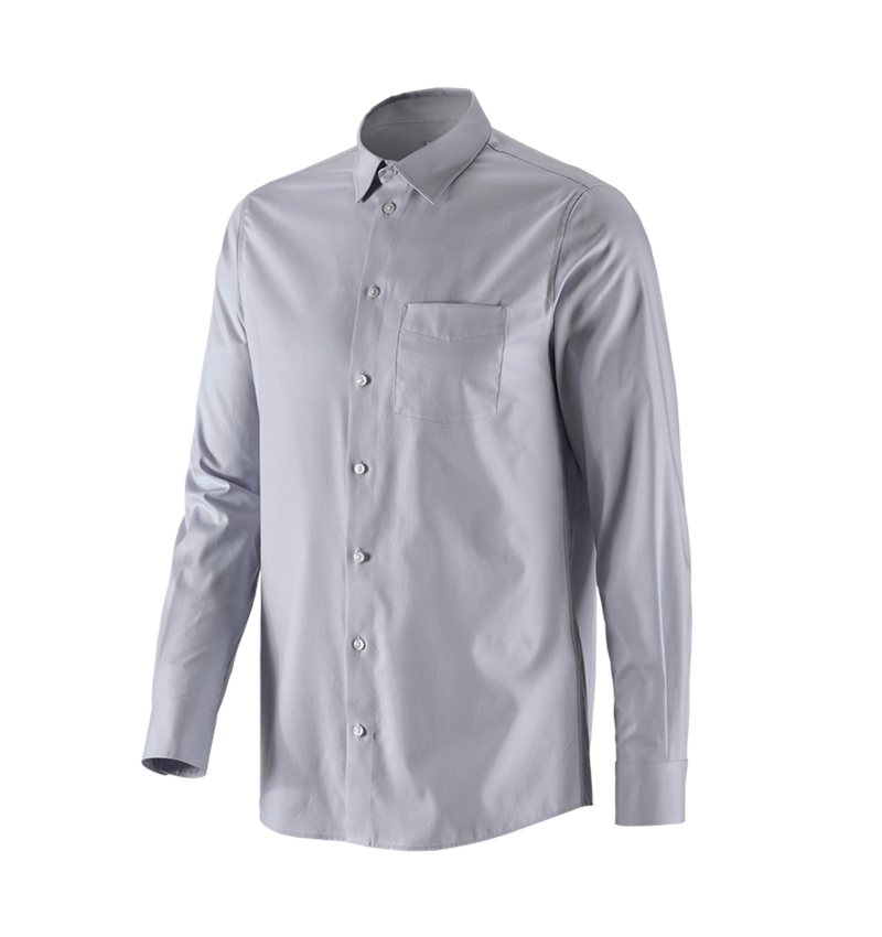 Shirts & Co.: e.s. Business Hemd cotton stretch, regular fit + nebelgrau 4