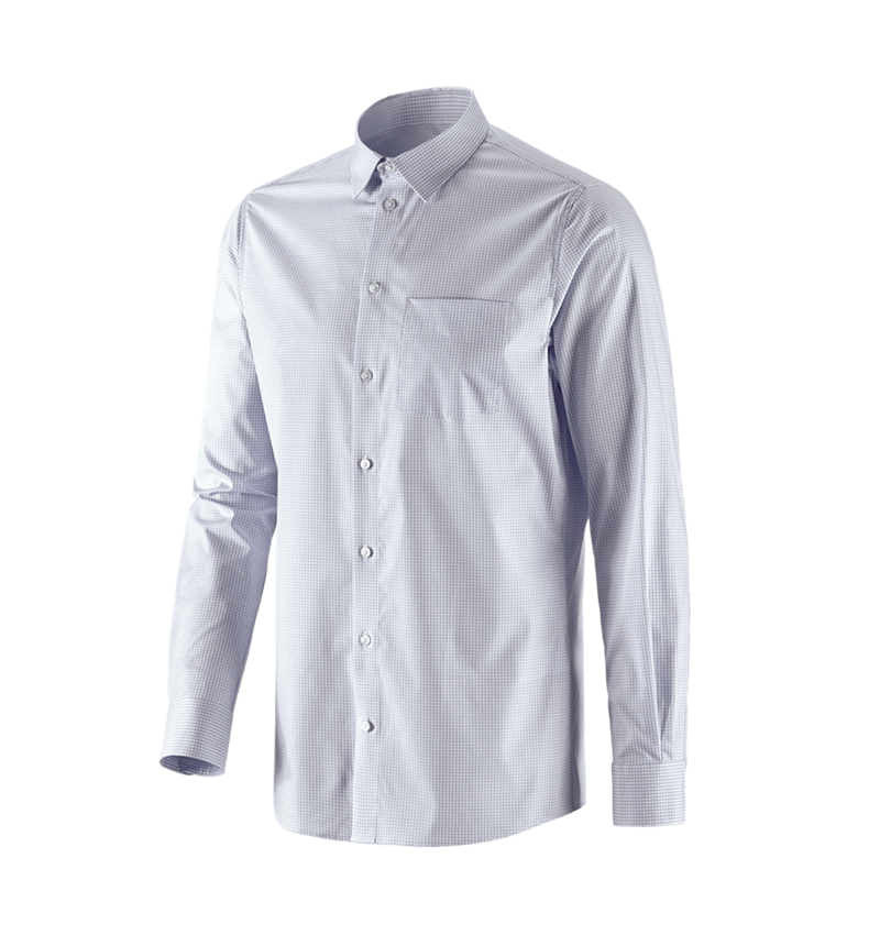 Onderwerpen: e.s. Business overhemd cotton stretch, regular fit + nevelgrijs geruit 4