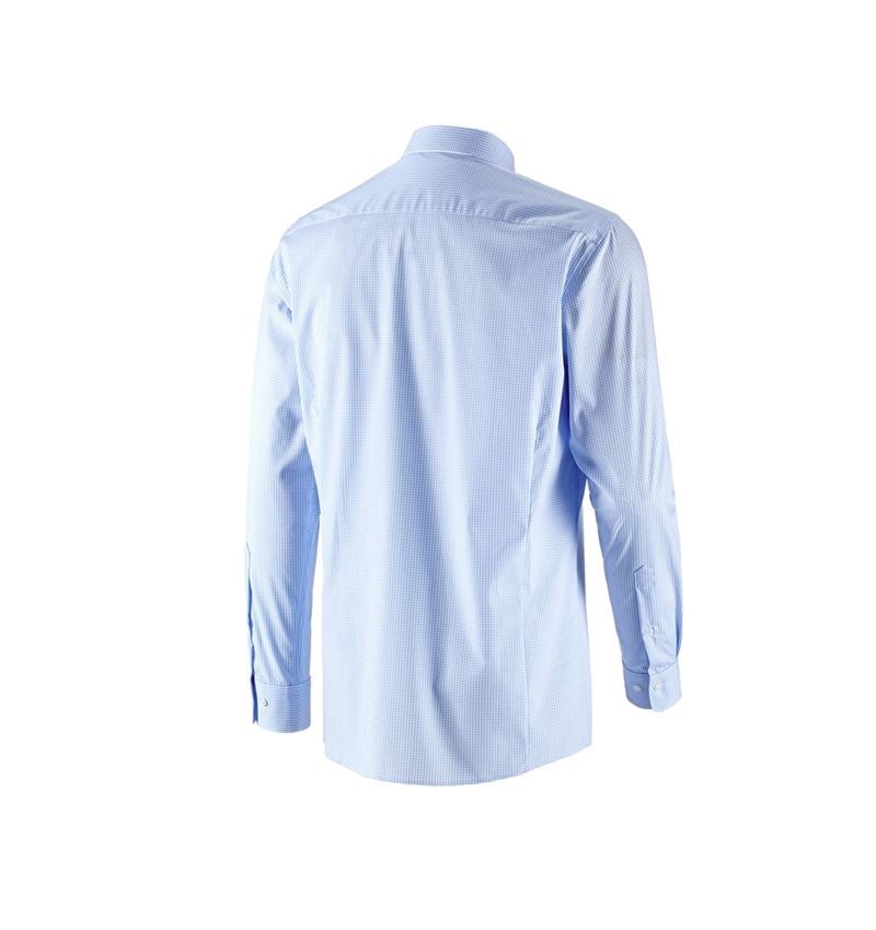 Hauts: e.s. Chemise de travail cotton stretch regular fit + bleu glacial à carreaux 4
