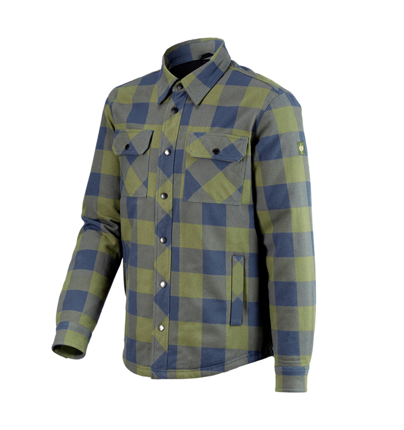 Shirts & Co.: Allseason Karohemd e.s.iconic + berggrün/oxidblau 5