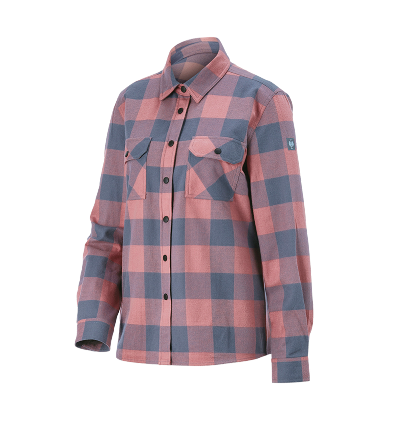 Shirts & Co.: Karohemd e.s.iconic, Damen + quarzrosa/oxidblau 7