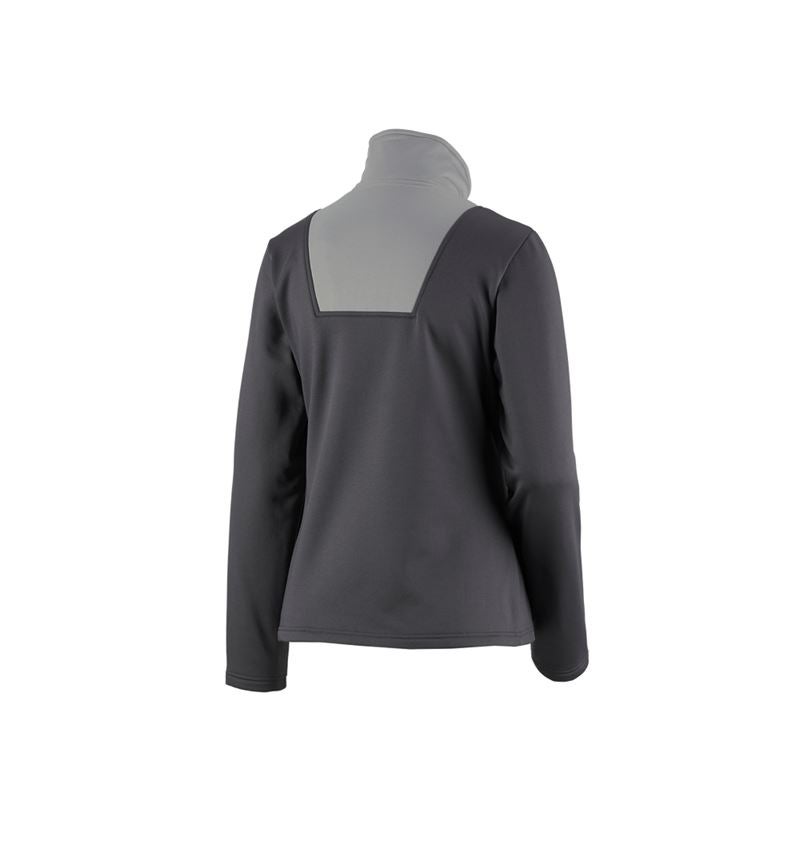Shirts & Co.: Funktions-Troyer thermo stretch e.s.concrete,Damen + anthrazit/perlgrau 3