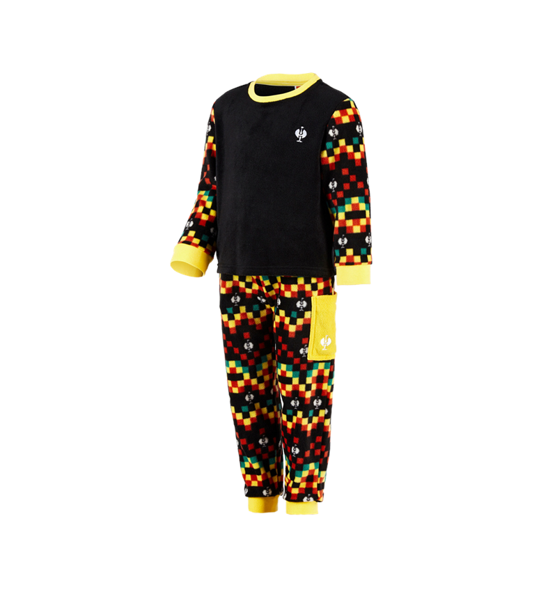 Accessoires: e.s.Combi. en laine polaire Homewear Pixel,enfants + noir pixel 2
