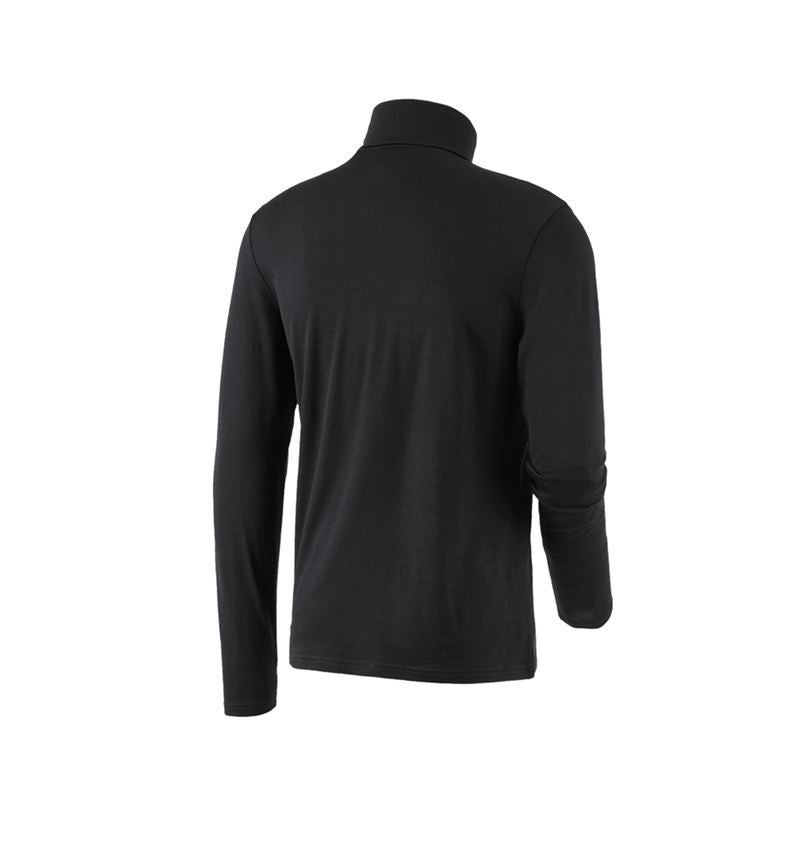 Kleding: Shirt met col Merino e.s.trail + zwart 3