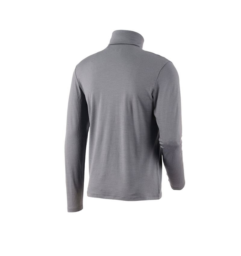 Bovenkleding: Shirt met col Merino e.s.trail + bazaltgrijs/zuurgeel 3