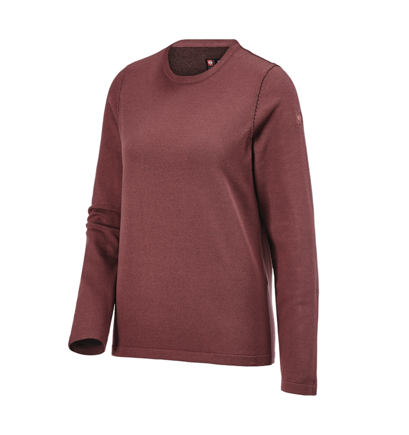 Bovenkleding: Gebreide pullover e.s.iconic, dames + oxiderood 7