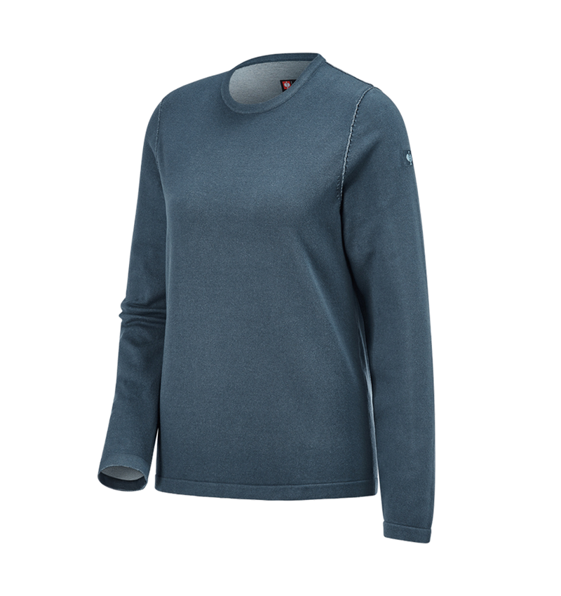 Bovenkleding: Gebreide pullover e.s.iconic, dames + oxideblauw 7