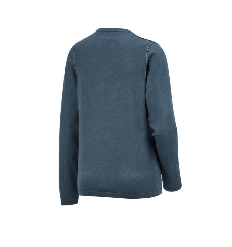 Bovenkleding: Gebreide pullover e.s.iconic, dames + oxideblauw 8