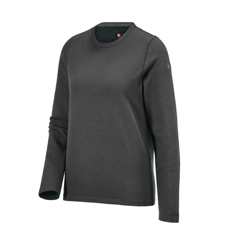 Bovenkleding: Gebreide pullover e.s.iconic, dames + carbongrijs 8