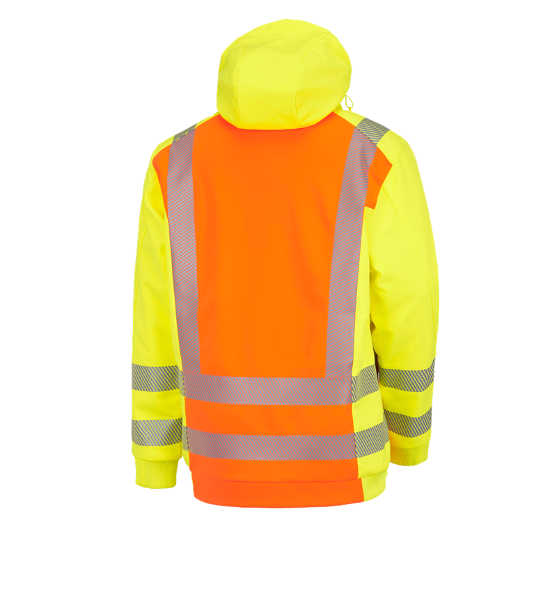 Vestes de travail: Veste d'hiver softshell de sign. e.s.motion 2020 + orange fluo/jaune fluo 3