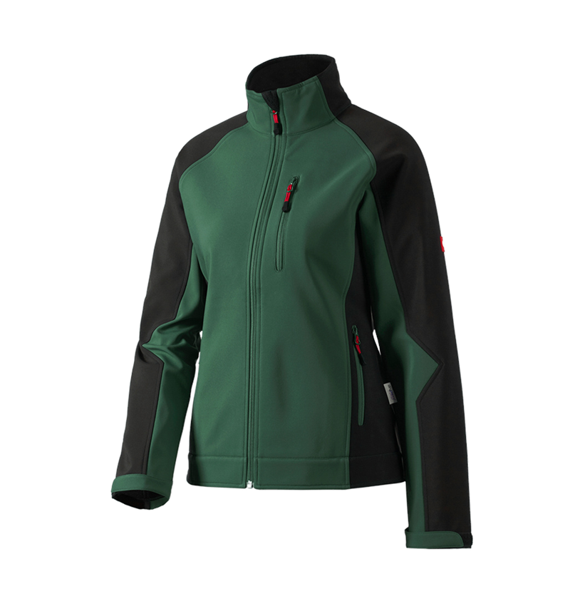 Installateurs / Plombier: Veste Softshell dryplexx® softlight, femmes + vert/noir 2