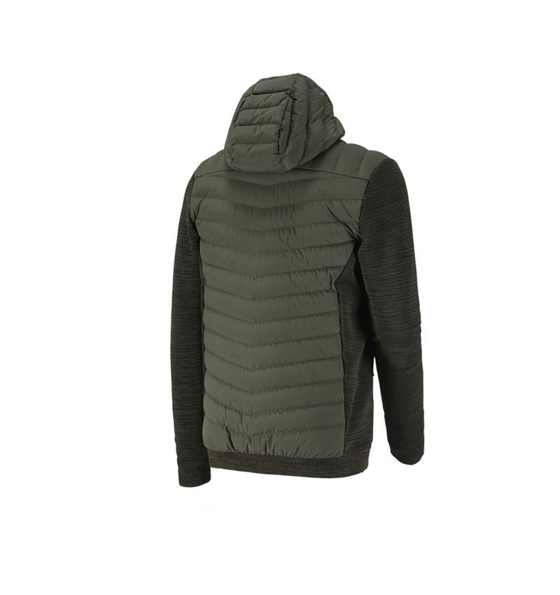Horti-/ Sylvi-/ Agriculture: Veste en tricot à capuche hybride e.s.motion ten + vert camouflage mélange 2