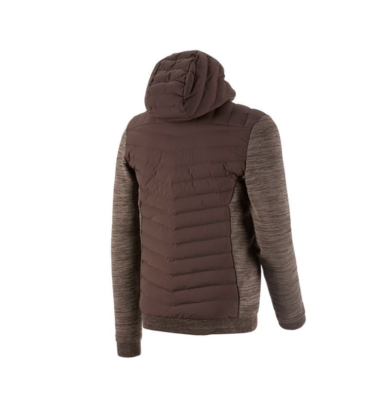 Thèmes: Veste en tricot à capuche hybride e.s.motion ten + marron mélange 3