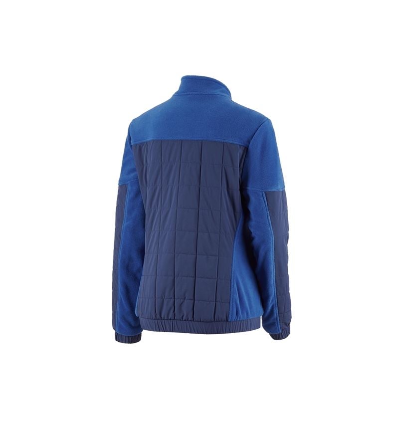 Vestes de travail: Veste en laine polaire hybride e.s.concrete,femmes + bleu alcalin/bleu profond 4