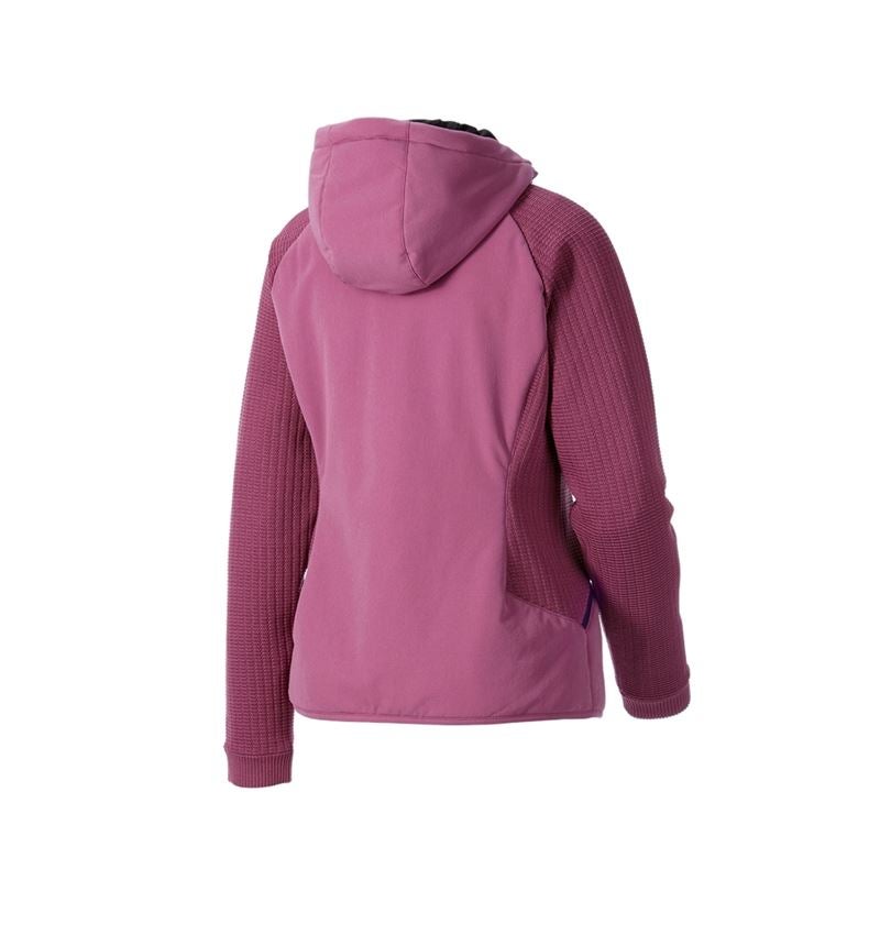 Thèmes: Veste en tricot à capuche hybride e.s.trail,femmes + rose tara/bleu profond 5