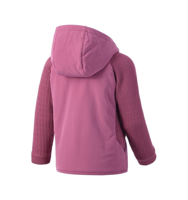 Vestes: Veste en tricot à capuche hybride e.s.trail,enfant + rose tara/bleu profond 4