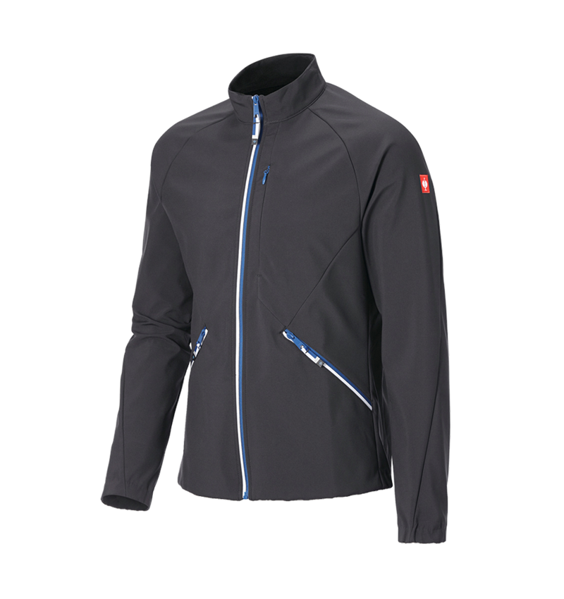 Vestes de travail: Veste Softshell e.s.ambition + graphite/bleu gentiane 5