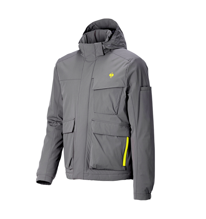 Vestes de travail: Veste d'hiver e.s.trail + gris basalte/jaune acide 5