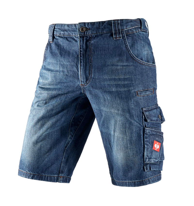 Pantalons de travail: e.s. Short worker en jeans + darkwashed 2
