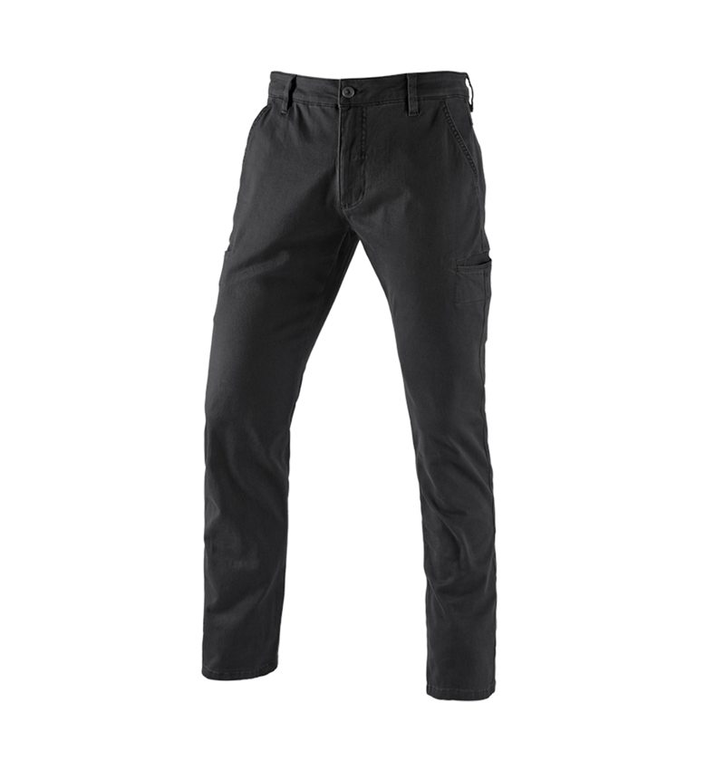 Pantalons de travail: e.s. Pantalon de travail Chino, hommes + noir