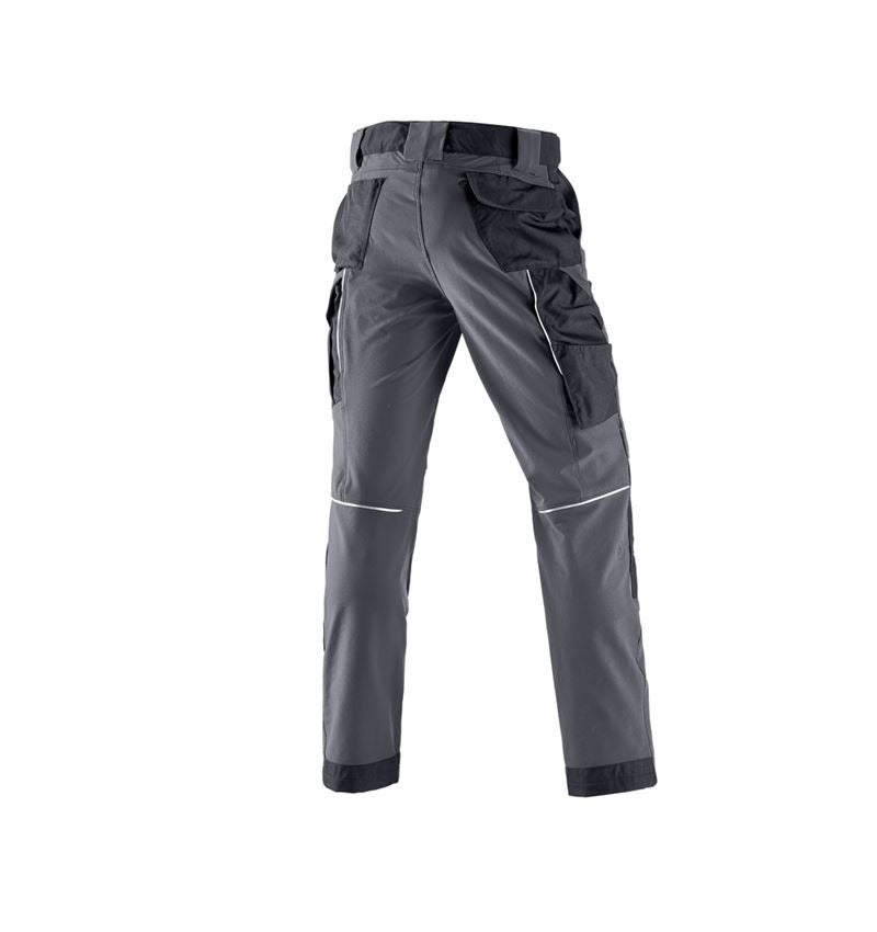 Menuisiers: Fonct. pantalon à taille élast. e.s.dynashield + ciment/noir 3