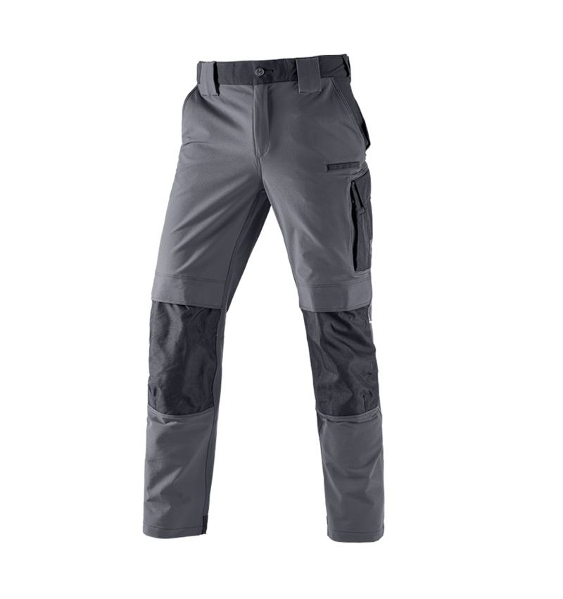 Pantalons de travail: Fonct. pantalon à taille élast. e.s.dynashield + ciment/noir 2