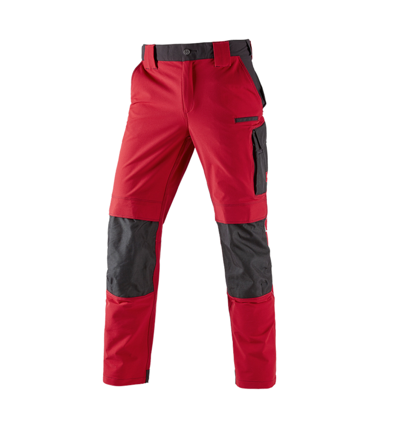 Menuisiers: Fonct. pantalon à taille élast. e.s.dynashield + rouge vif/noir 2