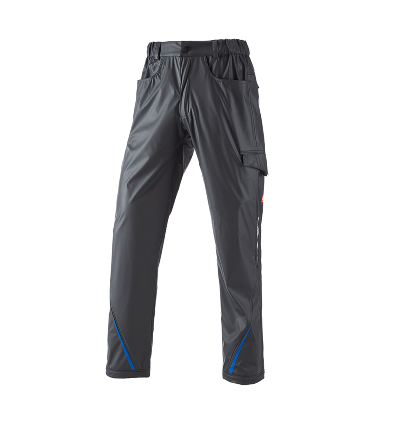 Pantalons de travail: Pantalon de pluie e.s.motion 2020 superflex + graphite/bleu gentiane 1