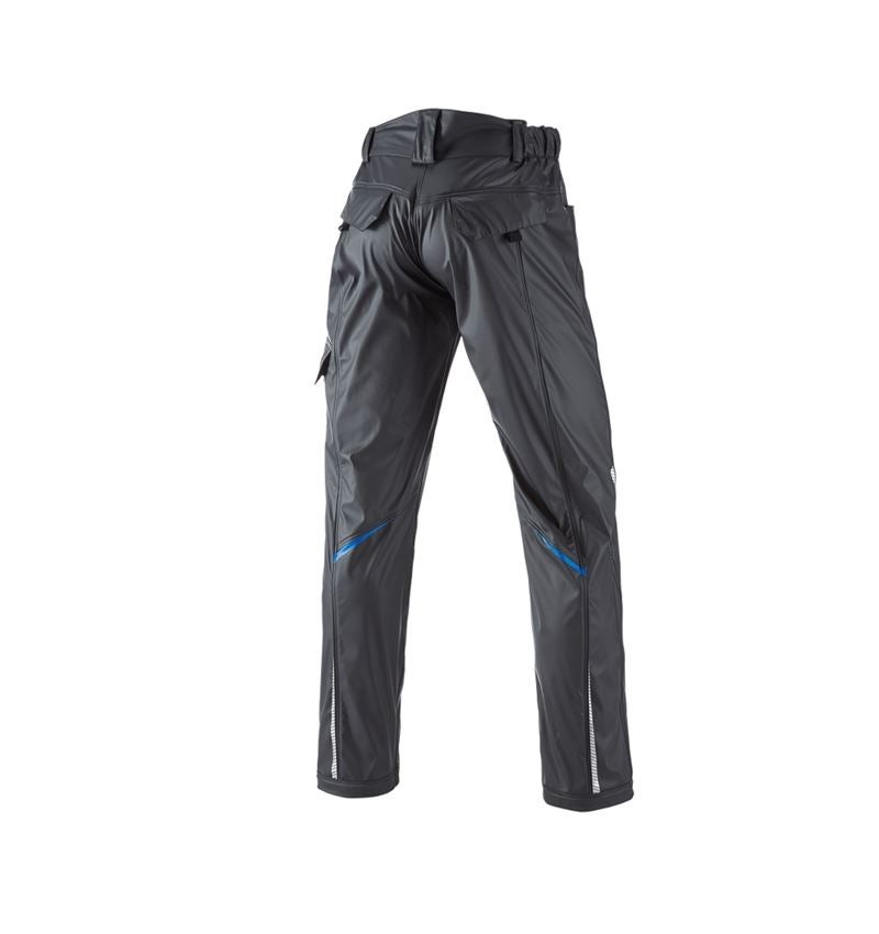 Pantalons de travail: Pantalon de pluie e.s.motion 2020 superflex + graphite/bleu gentiane 2