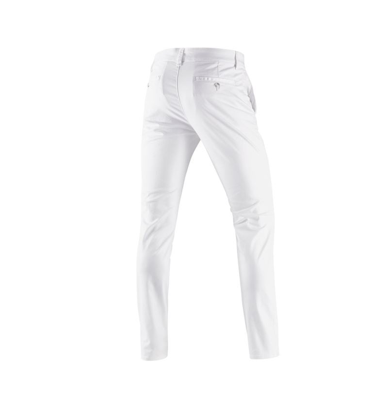 Pantalons de travail: e.s. Pantalon de travail à 5 poches Chino + blanc 3