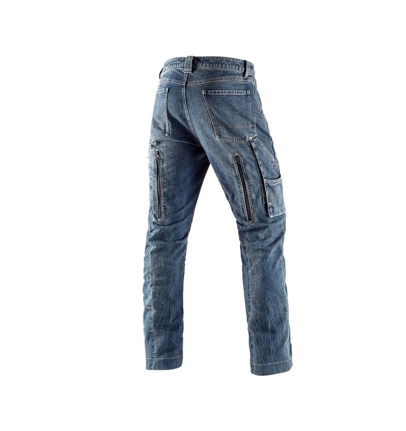 Pantalons de travail: e.s. Jeans anti-coupe de forestier + stonewashed 3