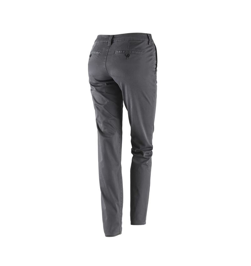 Pantalons de travail: e.s. Pantalon de travail à 5 poches Chino,femmes + anthracite 3