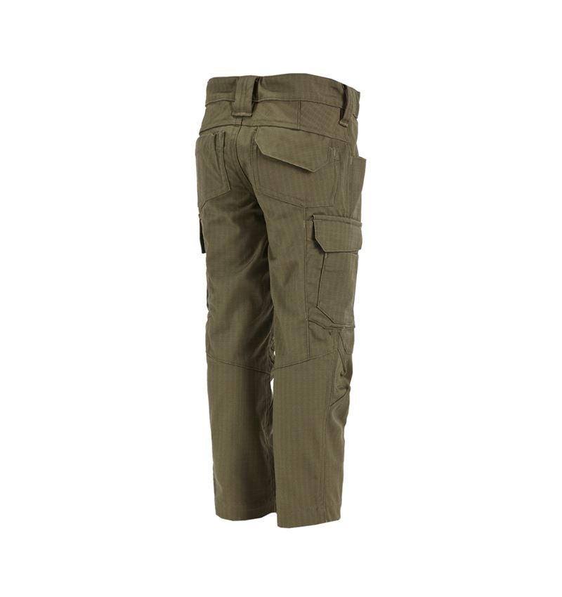 Pantalons: Pantalon à taille élast. e.s.concrete solid, enfa. + vert boue 3