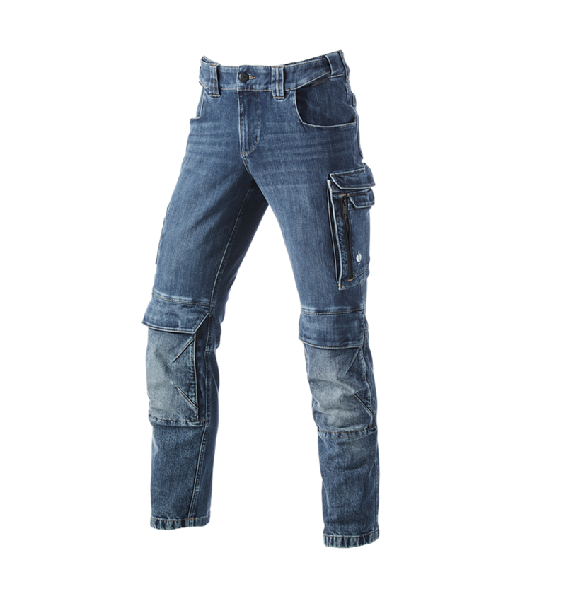 Pantalons de travail: Jeans de travail cargo e.s.concrete + stonewashed 2