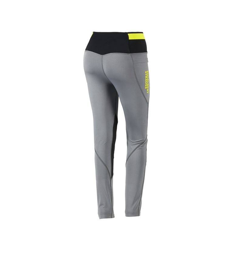Vêtements: Collant Race e.s.trail, femmes + gris basalte/jaune acide 4