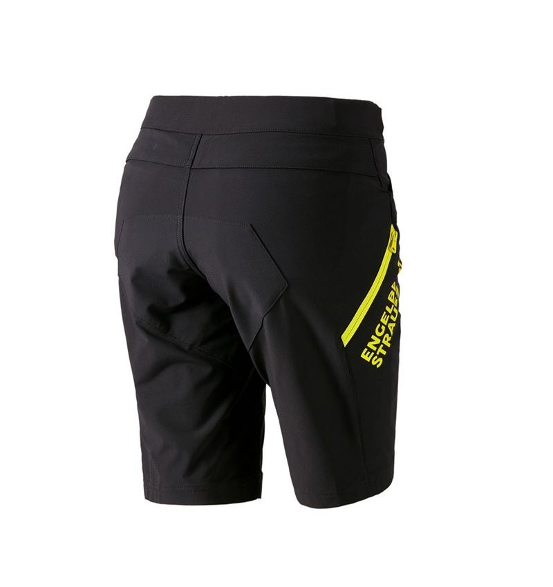 Pantalons de travail: Fonctionnelle short e.s.trail, femmes + noir/jaune acide 4