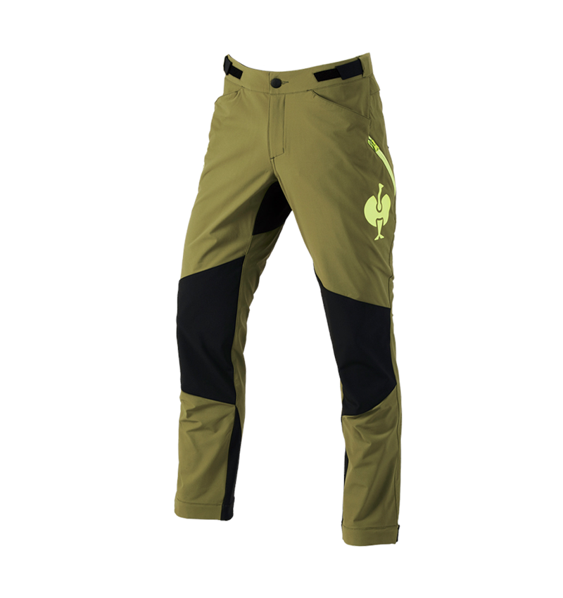 Pantalons de travail: Pantalon de fonction e.s.trail + vert genévrier/vert citron 2