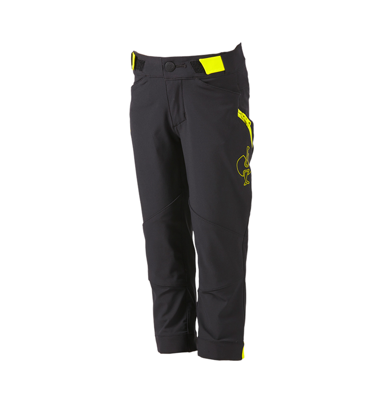 Pantalons: Pantalon de fonction e.s.trail, enfants + noir/jaune acide 3