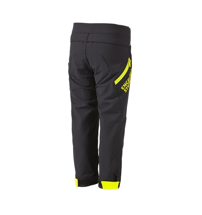 Pantalons: Pantalon de fonction e.s.trail, enfants + noir/jaune acide 4