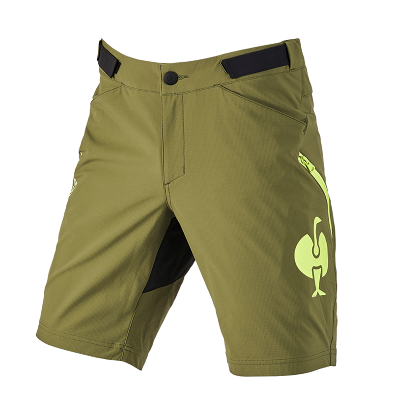 Pantalons de travail: Fonctionnelle short e.s.trail + vert genévrier/vert citron 2
