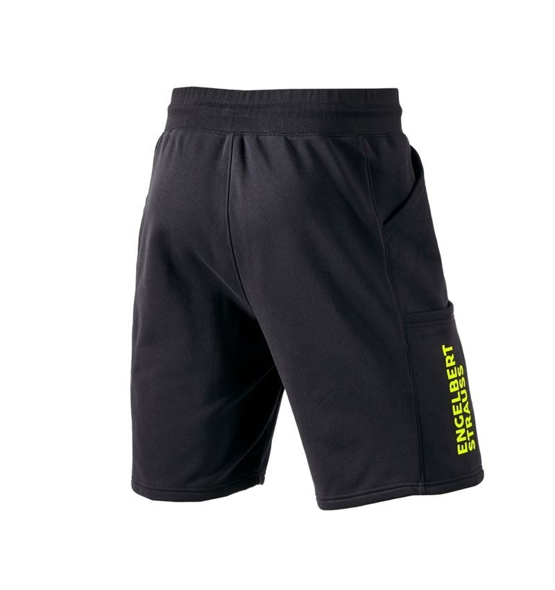 Pantalons de travail: Sweat short e.s.trail + noir/jaune acide 3