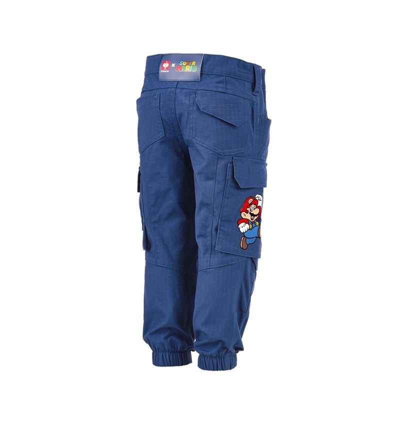 Pantalons: Super Mario Pantalon Cargo, enfants + bleu alcalin 4