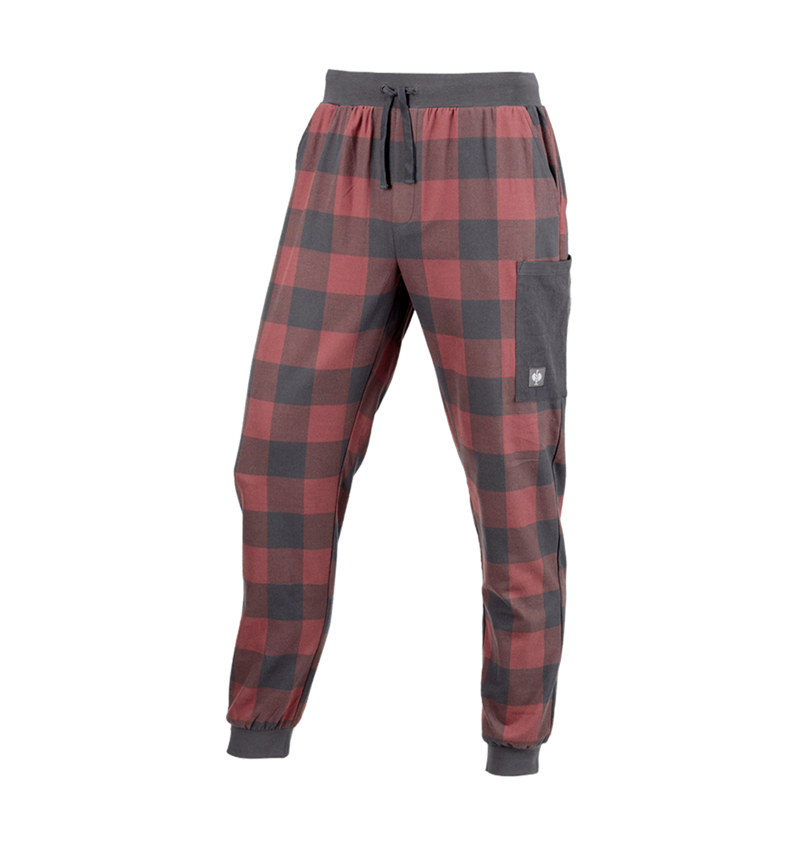 Accessoires: e.s. Pyjama Pantalon + rouge oxyde/gris carbone 4