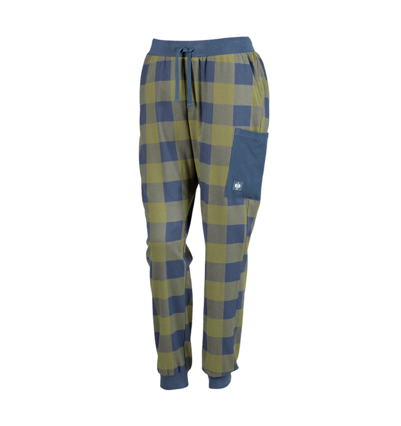 Accessoires: e.s. Pyjama broek, dames + berggroen/oxideblauw 2