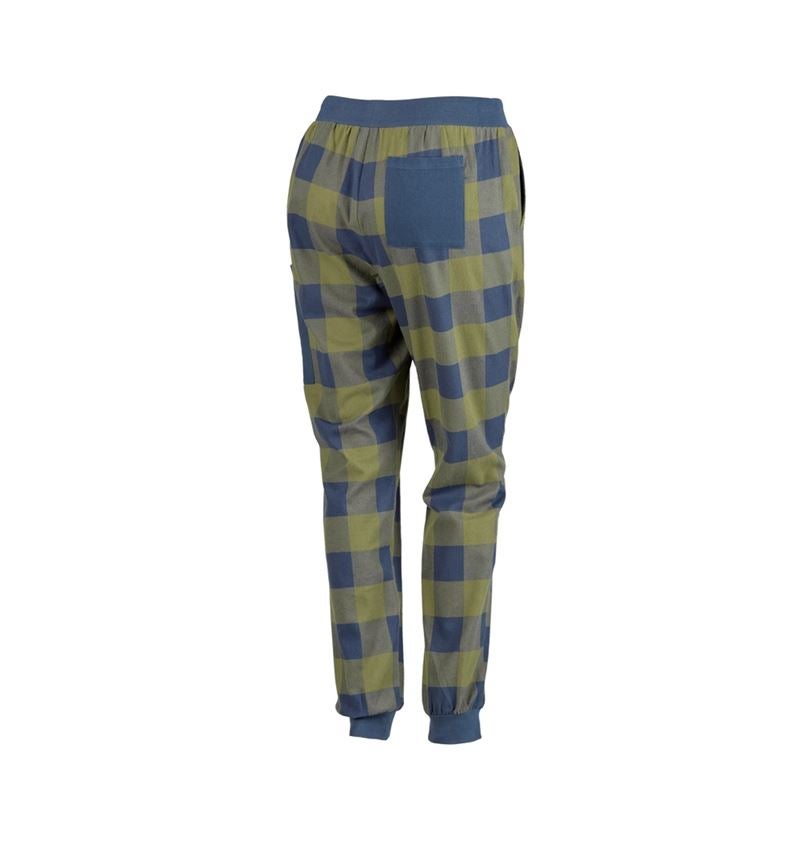 Accessoires: e.s. Pyjama broek, dames + berggroen/oxideblauw 3