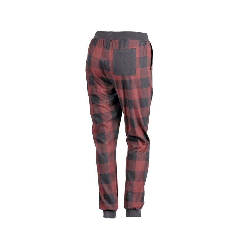 Accessoires: e.s. Pyjama Pantalon, femmes + rouge oxyde/gris carbone 6